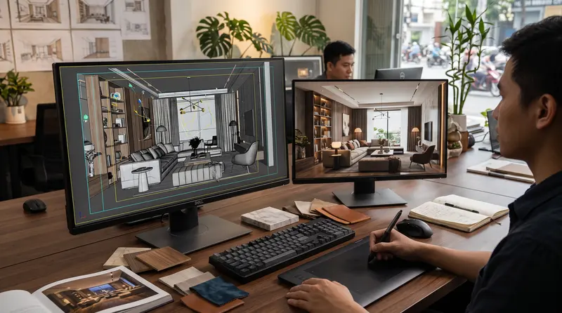 Phần Mềm Thiết Kế Nội Thất 3D: Nên Học AutoCAD, SketchUp Hay 3ds Max? - 3
